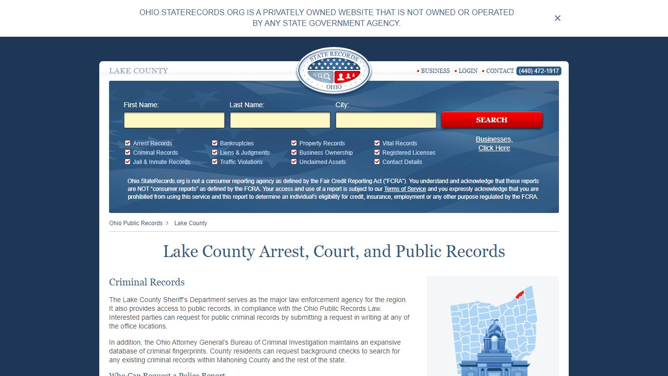 Lake County Arrest, Court, and Public Records